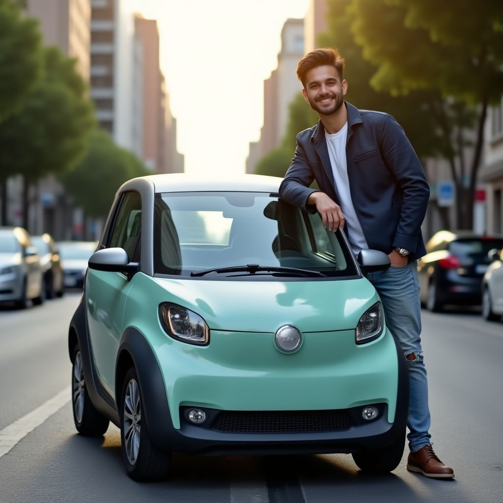 Cliente en Buenos Aires con su vehículo eléctrico